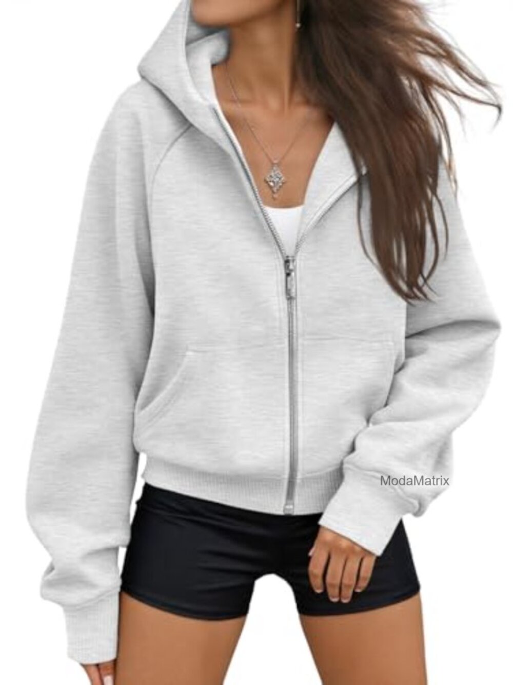 Women's Zip Up Hoodie Fleece Lined Oversized Fleece Jacket Athletic Thumb Hole